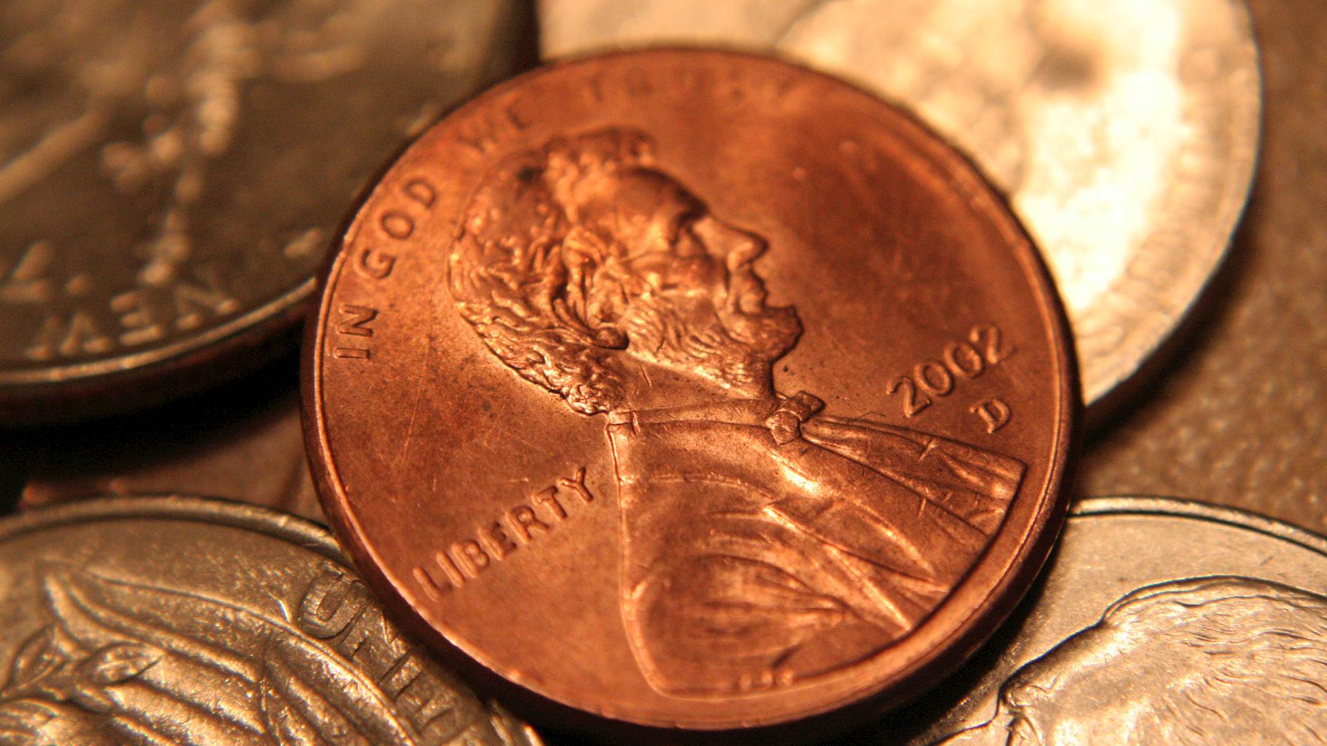 Lincoln's face on a penny
